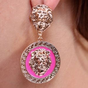 Lion head earring